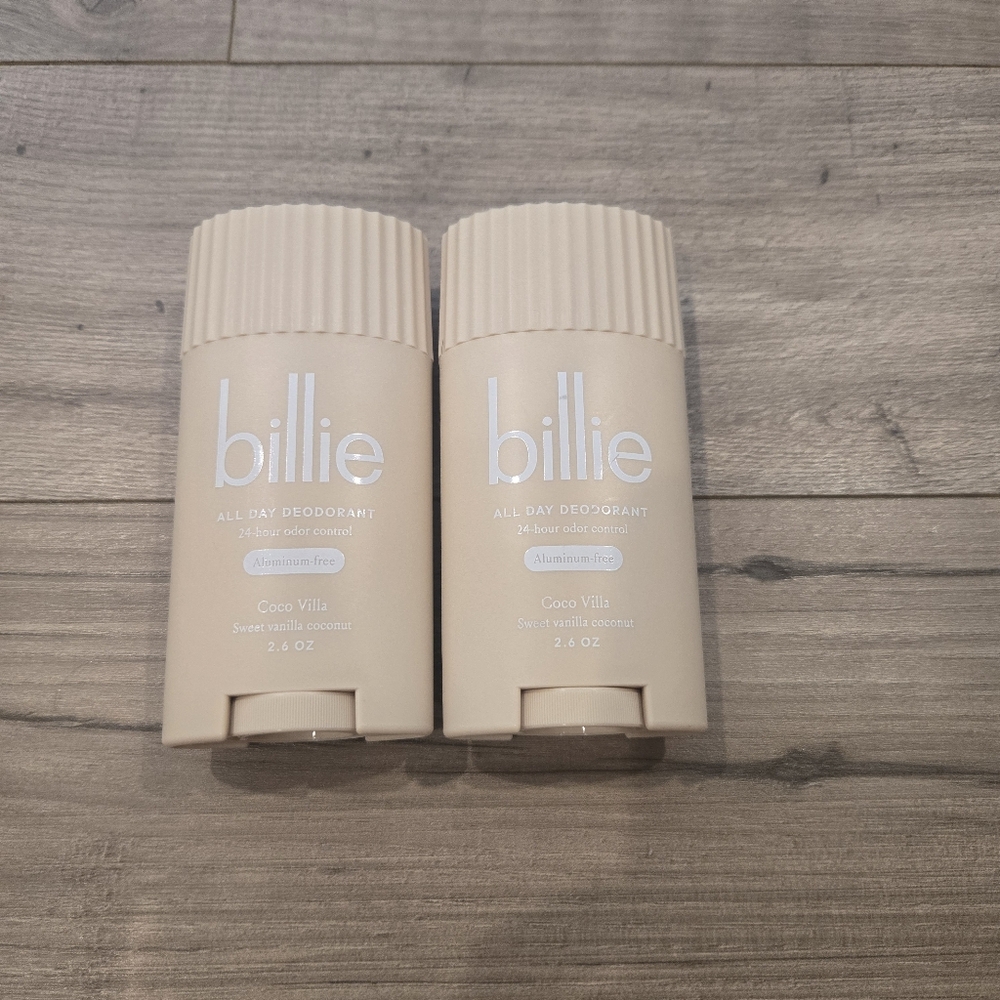 NWT Billie All Day Deodorant Aluminum Free Coco Villa Deodorant - Set of 2